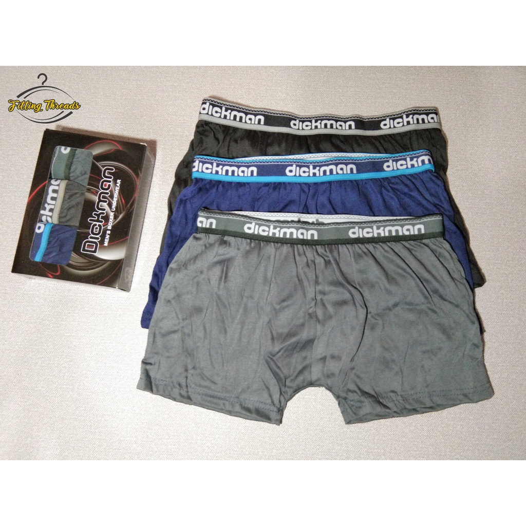 3 Pcs Daleman Pria Celana Dalam Boxer Pria DICKMAN / CD Sempak Cowok Segiempat DICKMAN