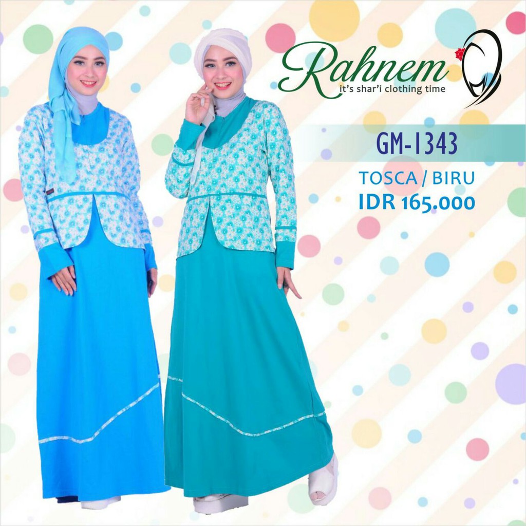 DRESS MUSLIM / GAMIS RAHNEM / GM-1343 /  FASHION MUSLIM