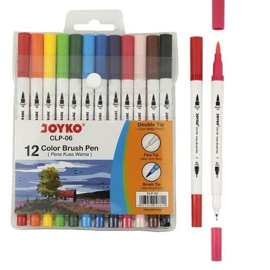

Quality Control✅Brush Pen Joyko 12 Warna CLP-06|KD5