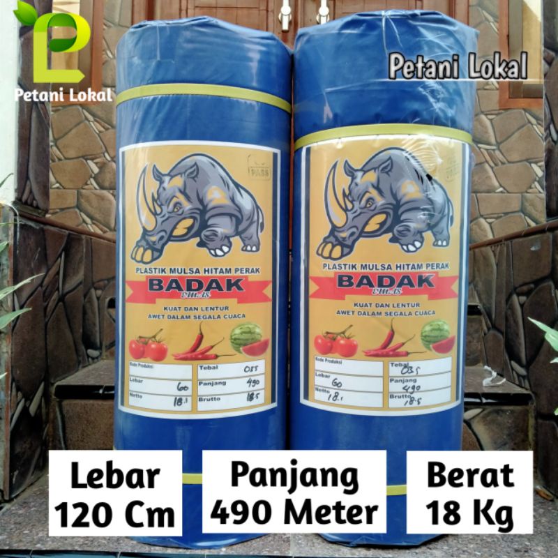 Jual Plastik Mulsa Hitam Perak Kg Cap Badak Ukuran Lebar Cm