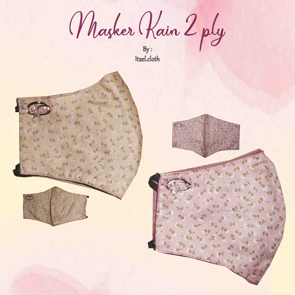 Masker Kain Hijab (Headloop) by Itzel | Masker hijab | Masker headloop | Masker motif | Masker lucu