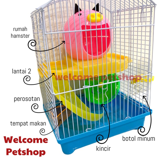 Kandang Hamster 011 / Atap Lengkung / Rumah Hamster