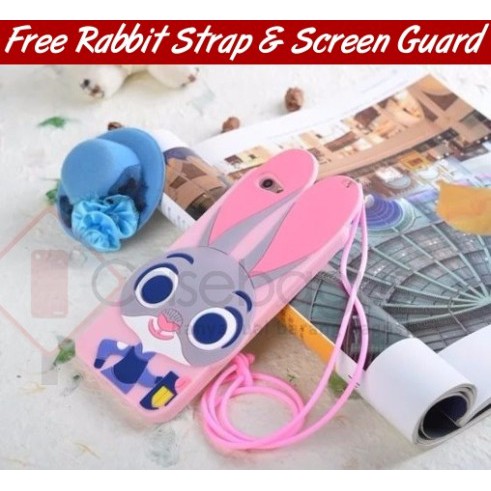Oppo F3 Plus F3+ - 3D Rabbit Cute Case Softcase Casing