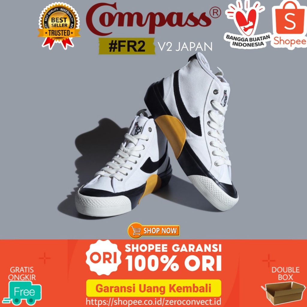Sepatu Compass X Fxxkingrabbits Fr2 V2 Japan Edition Edisi Jepang Hi High Shopee Indonesia