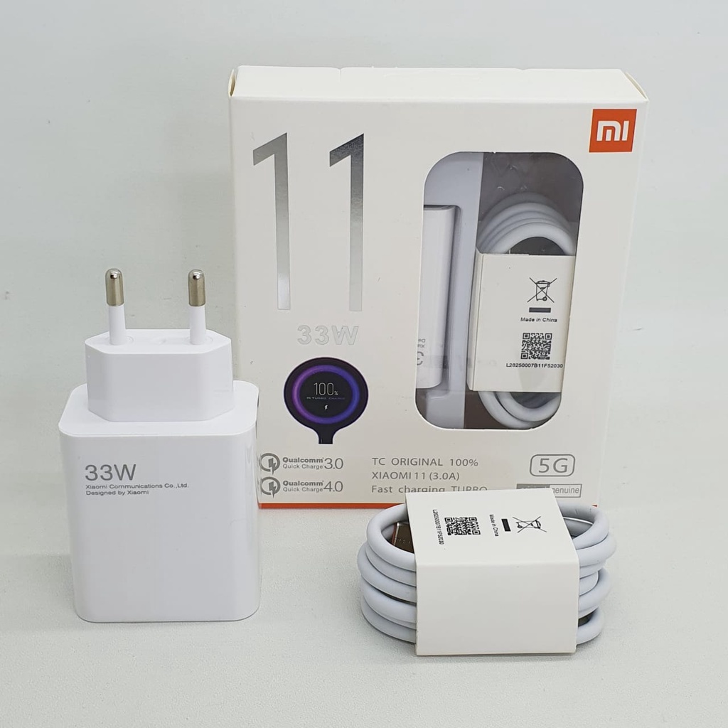 Charger XIAOMI Fast Charging TURBO Type C ( 33W ) Mi 9 / Mi 10 / Mi 11 Original 100%