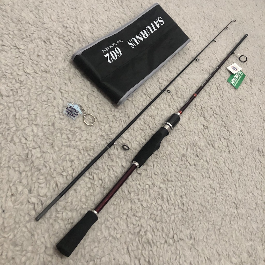 Joran Pancing HINOMIYA Saturnus 602 180cm Carbon Solid Ring Fuji Murah