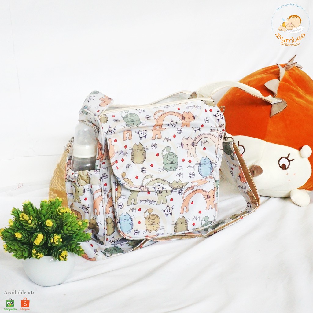 Diaper Bag (Cat) Ready - Bumbee Collection