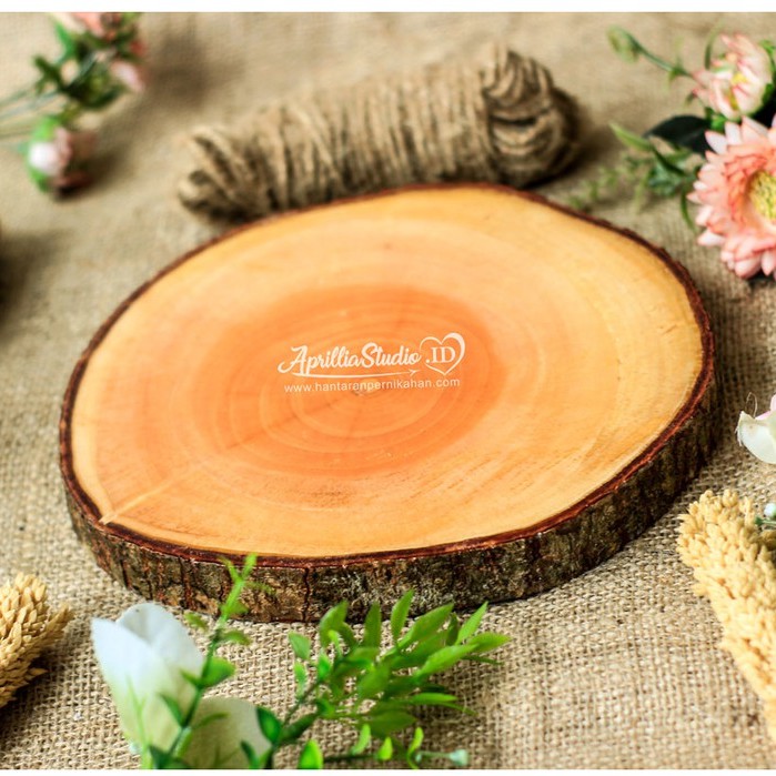 Potongan Kayu | Talenan Kayu | Slice Wood Diameter 17-19 cm Bahan Kerajinan Untuk Dekorasi Craft Bebas Jamur Dan Kutu