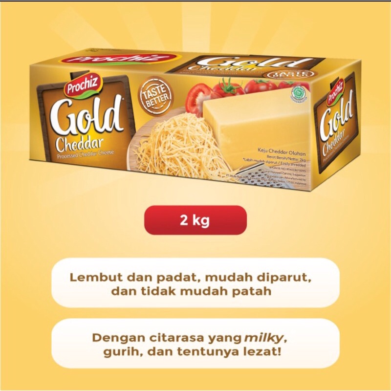 Keju Cheese PROCHIZ Gold 2 Kg Murah