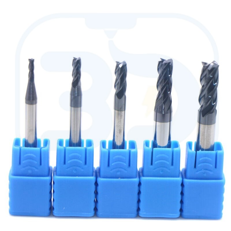 5pcs HRC50 End Mill Nitrogen Coating Drill Bit Milling Cutter for CNC