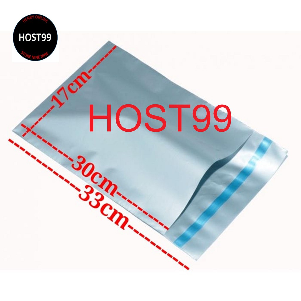 

NEW AMPLOP PLASTIK POLYMAILER 17X33 OPP SILVER PACKAGING PLASTIC BKS