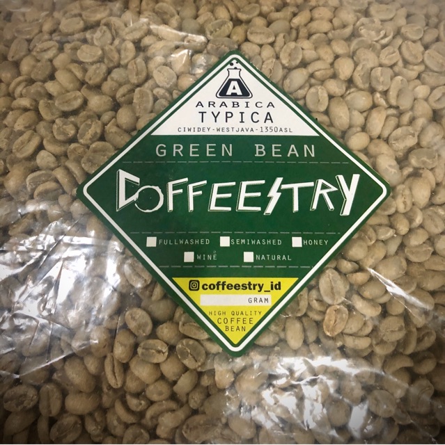 

Green bean arabica Full Washed single variety, biji kopi arabika typica / ciwidey typica