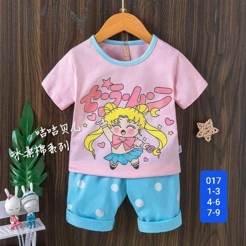 Setelan Anak Import HPL Jijibeier Sailormon (celana selutut)