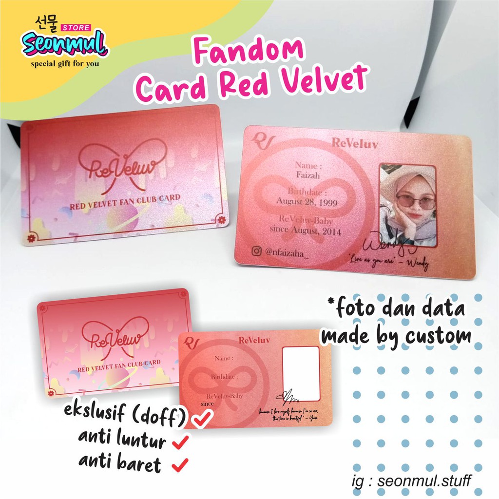 KARTU FANDOM KPOP SILVER TERMURAH