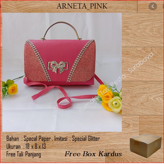 Tas Elegant,Tas Lucu,Tas Murah,ARNETA_Pink