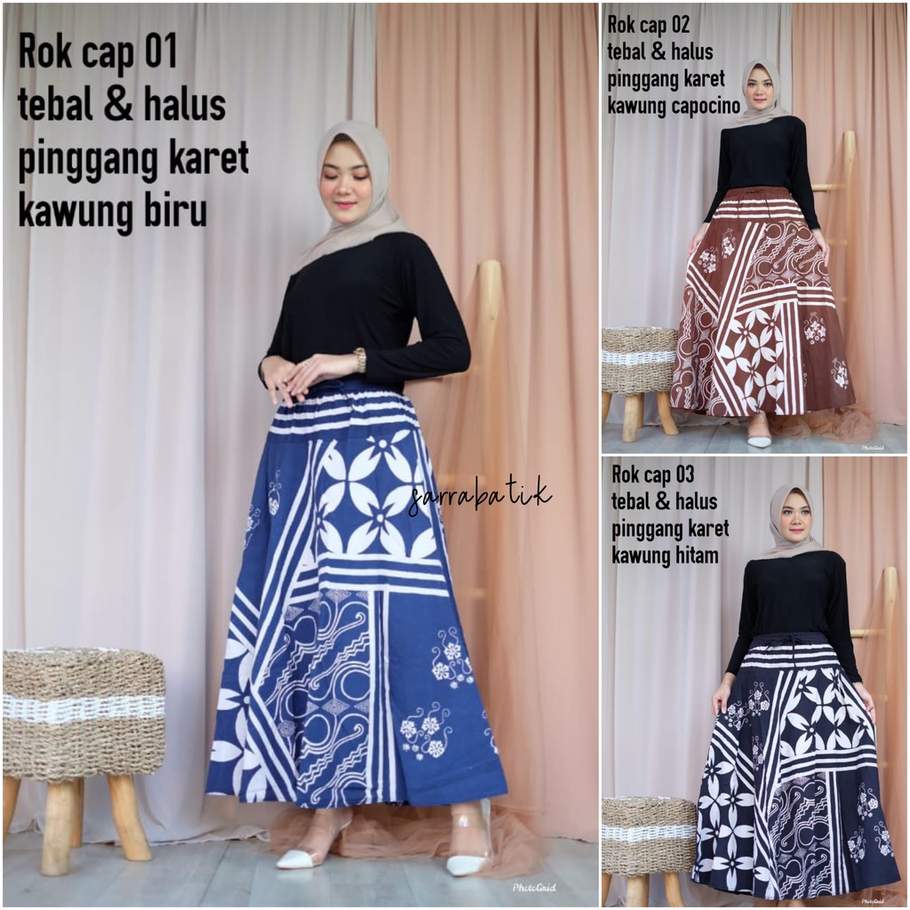 Rok Cap Lawasan Kawung Batik Bawahan Rok Klok Modern Klok Seragam Muslim Kondangan Muslim