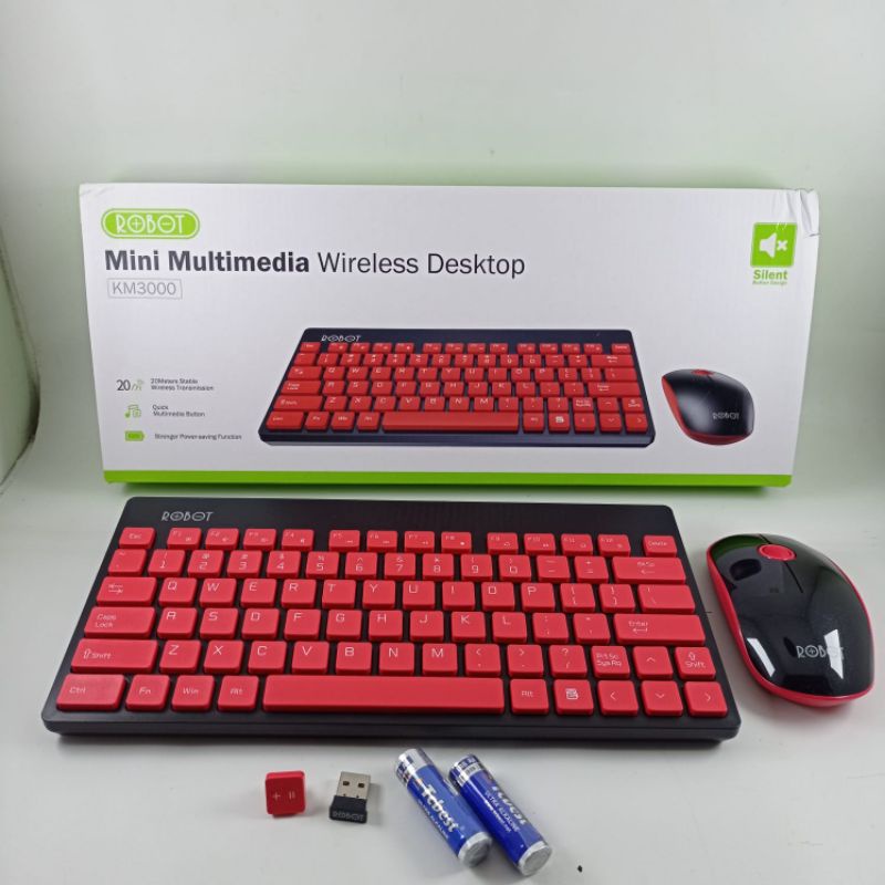 KEYBOARD + MOUSE ROBOT WIRELESS KM-3000