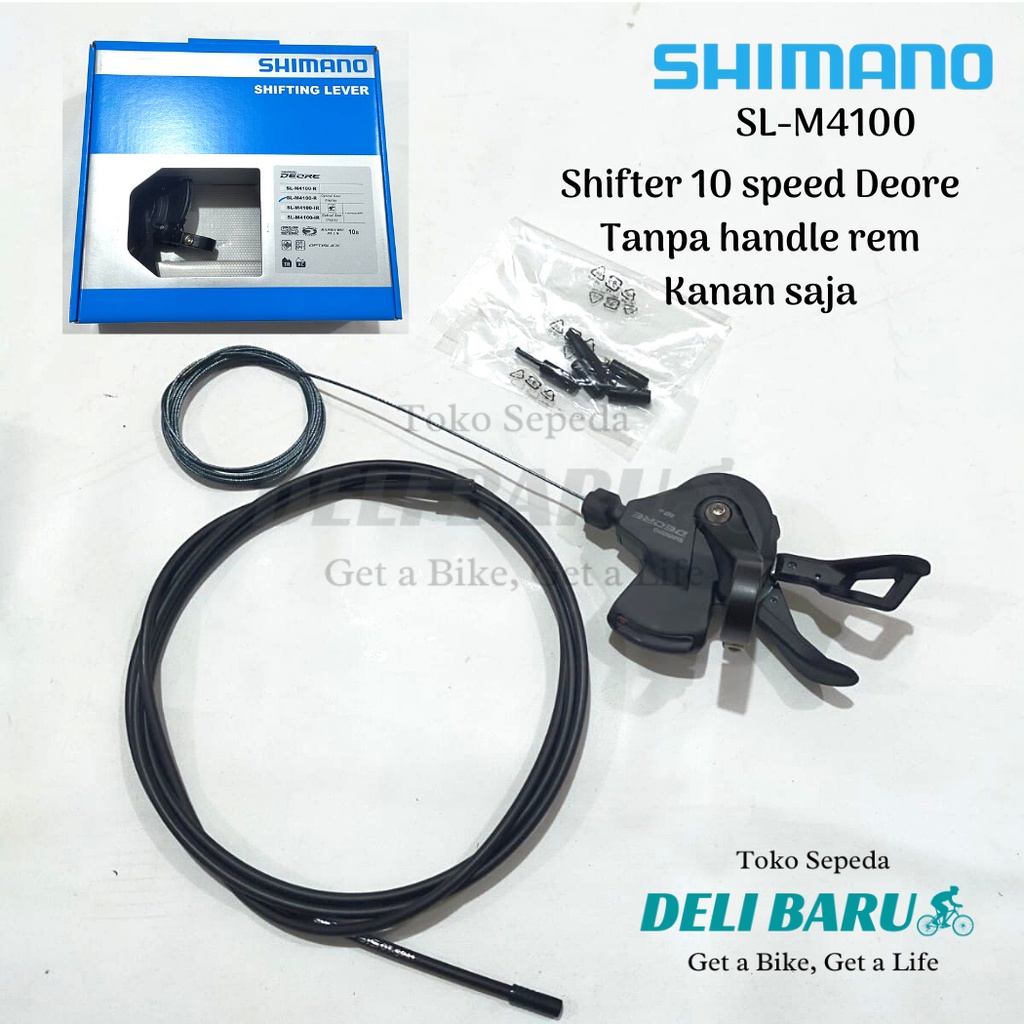 Shimano Shifter 10 speed Deore M4100 kanan saja tanpa handle sepeda lipat MTB