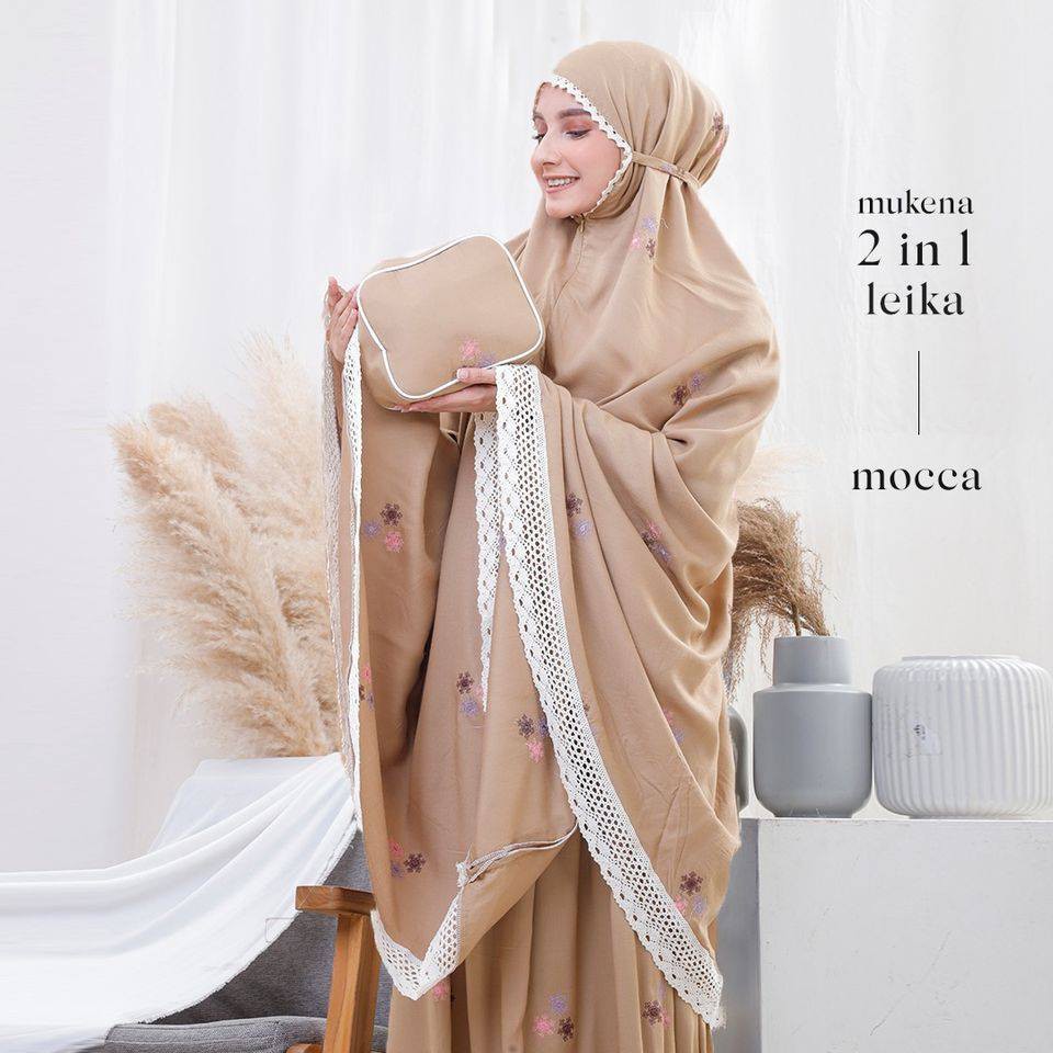 Mukena Rayon Traveling 2in1 Leika