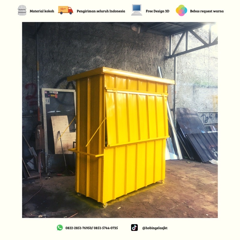 Gerobak Booth Container Portable