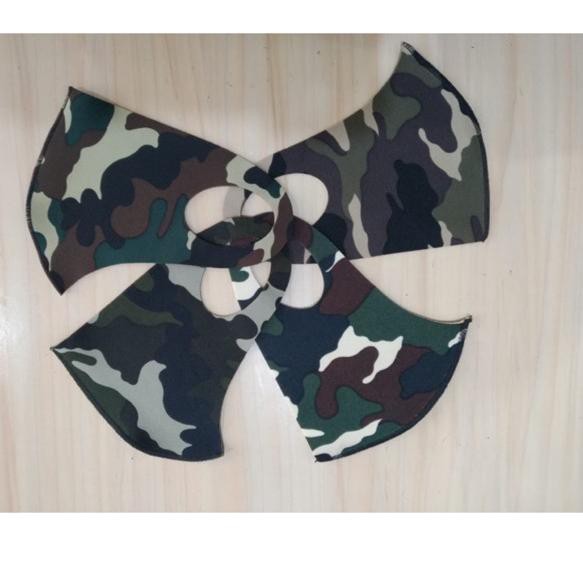 ♥READY BOSKYU♔MASKER KAIN BAHAN SCUBA MOTIF ARMY / TENTARA