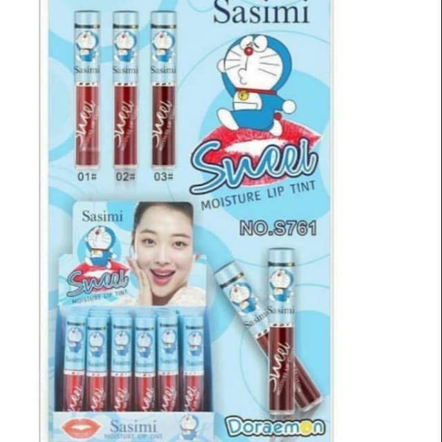 Liptint Sasimi Doraemon Panjang Special Edition Aloe Vera 99 Persen Sulli Lip Tint Lip Gloss