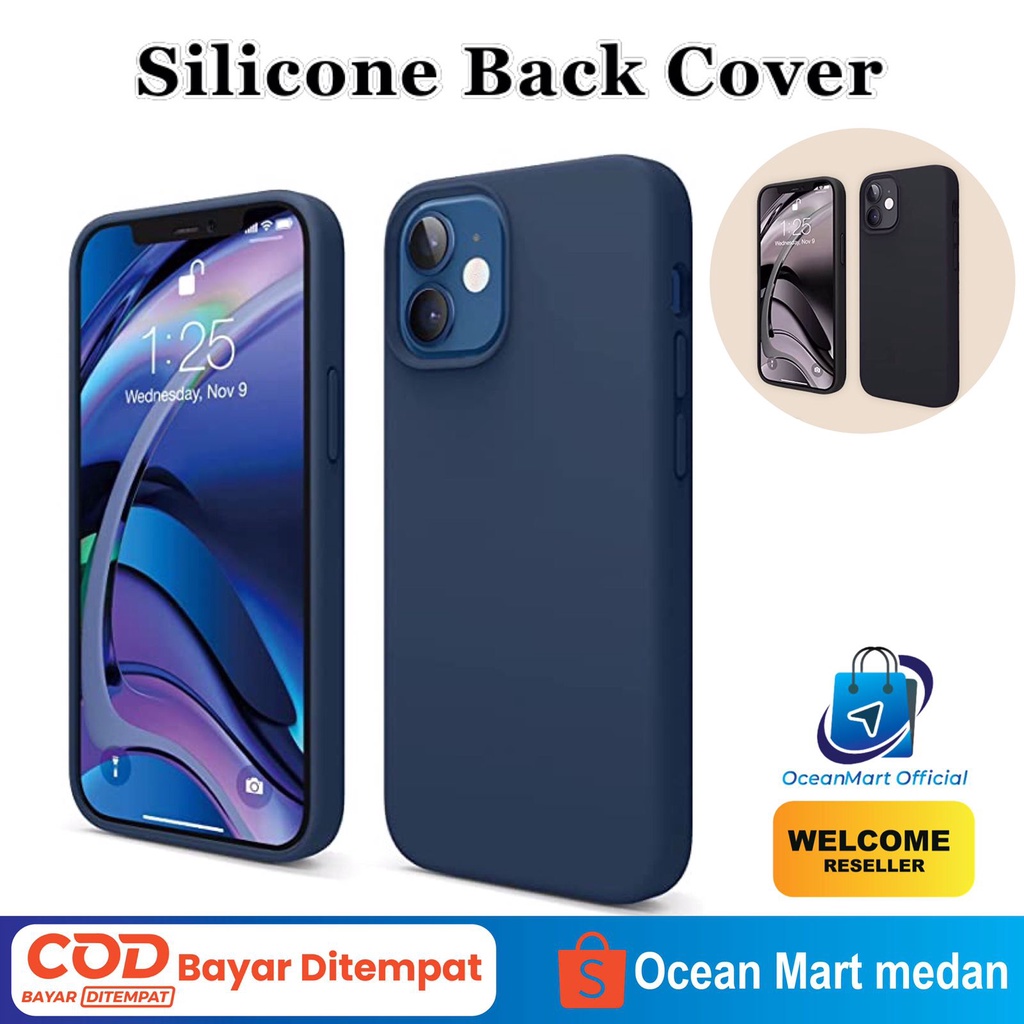 Case Silicone Back Cover Premium iPhone 12 Mini Pro Max Softcase Matte HP Aksesoris Handphone HP OCEANMART OCEAN MART Murah Grosir