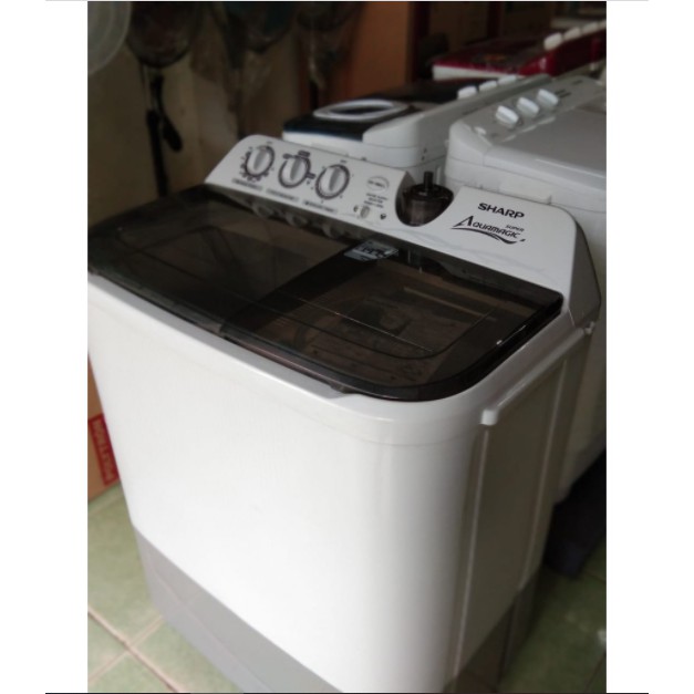 SHARP Mesin Cuci 2 Tabung 8 Kg Low Watt Aquamagic ES-T86CL EST86CL