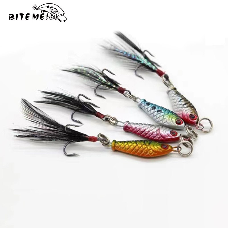 4 Color Small Lead Fish Painted Lure 3.2Cm/6G Lure Bait Bionic Bait Full Swimming Layer Metal Hard Bait Sea Freshwater Universal Bait