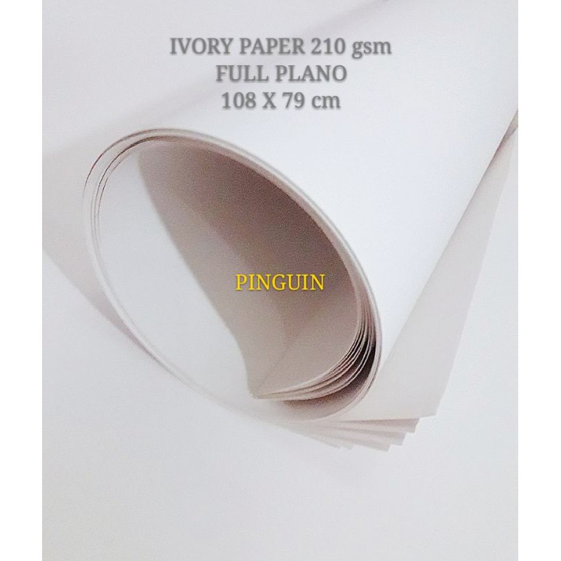 

KERTAS KARTON IVORY 210 gsm ( full plano 79 x 108 cm ) BACA DESKRIPSI