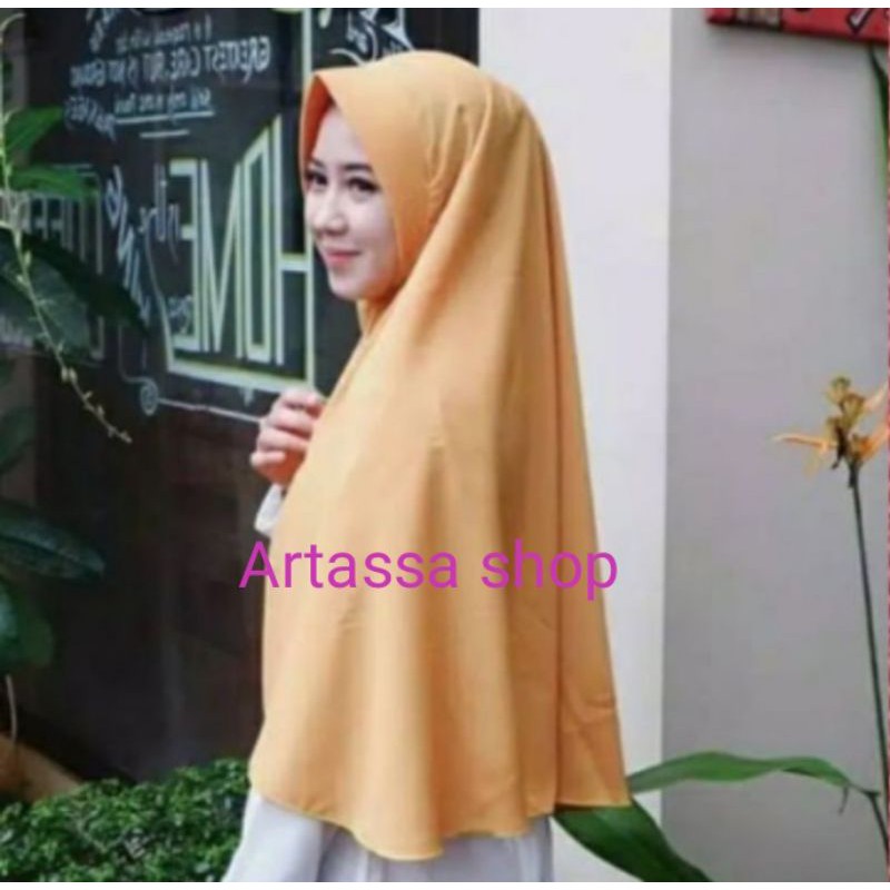 Khimar Wolpis /Bergo Wolpis L/ Kerudung Wolpis Size L