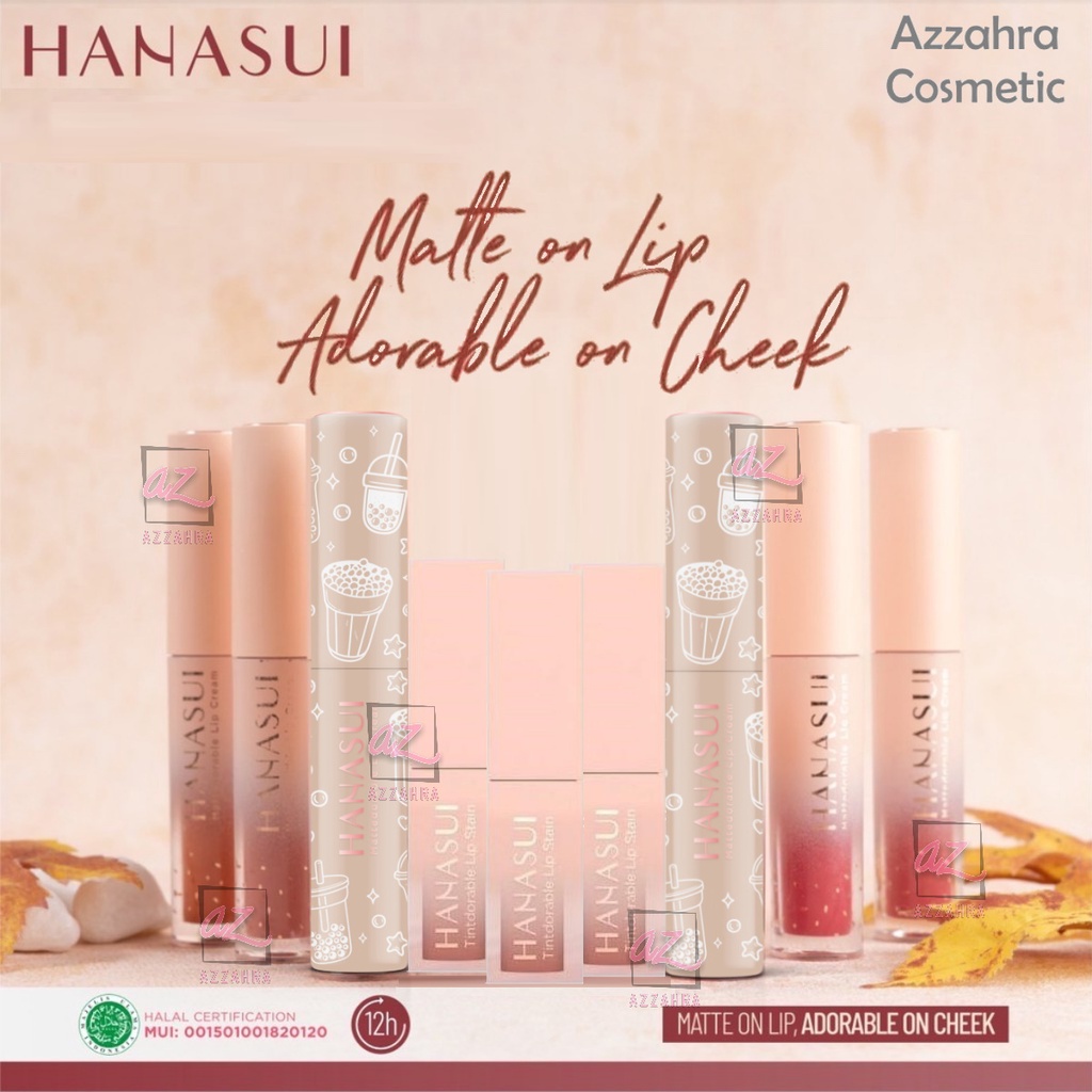 Hanasui Mattedorable Lip Cream I Lip Cream Boba I Hanasui Lip Cream  BPOM