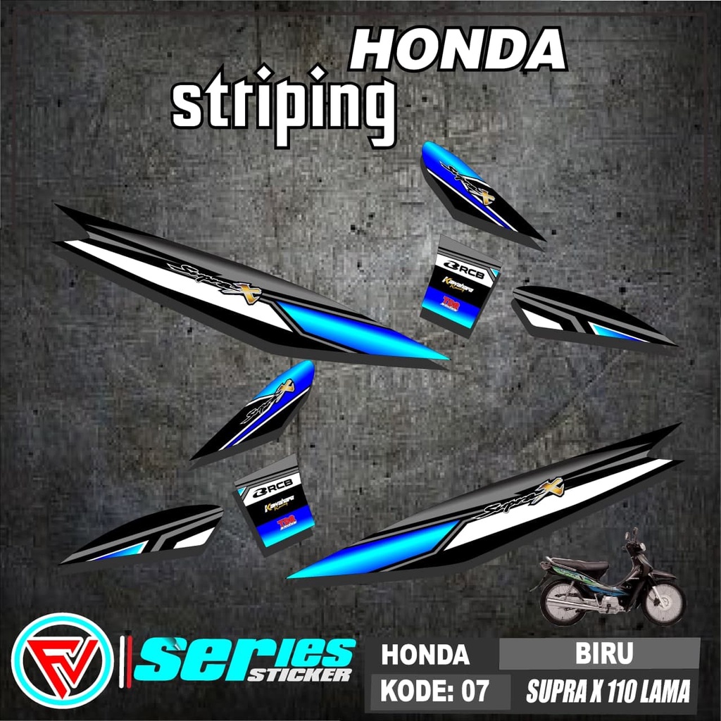 (Cod) Striping Honda List Supra 100 / Supra x / Supra Fit Lama 07 Variasi Racing
