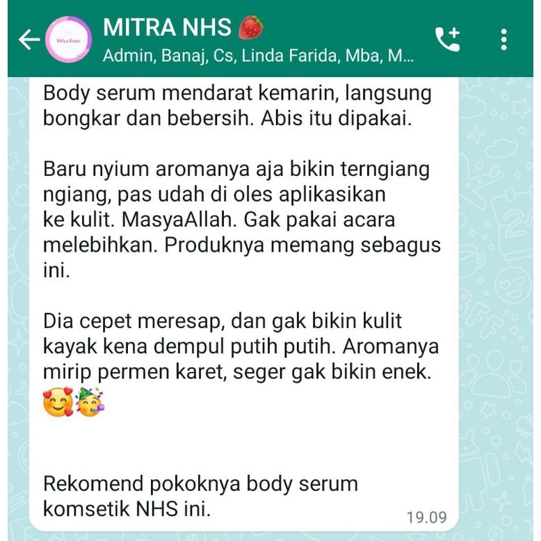 KOMSETIX NHS - BODY SERUM NHS - BODY SERUM HARIKA NHS - BODY SERUM MARIPOSA NHS - MEMUDARKAN BEKAS LUKA - MEMUDARKAN STRETCHMARK - MENCERAHKAN - MELEMBABKAN - LOTION NHS