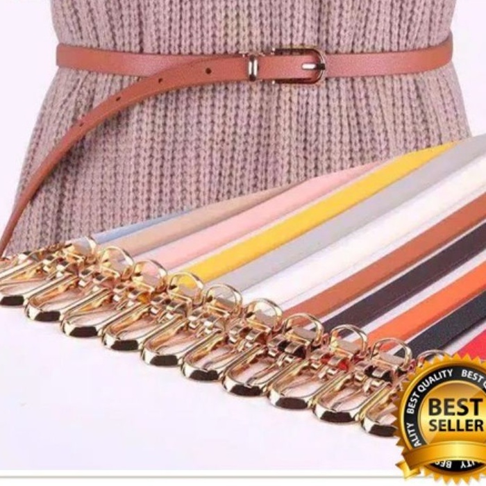 Bundara.id Fa-1400 Tali pinggang wanita import pu leather gesper wanita ikan pinggang ring belt