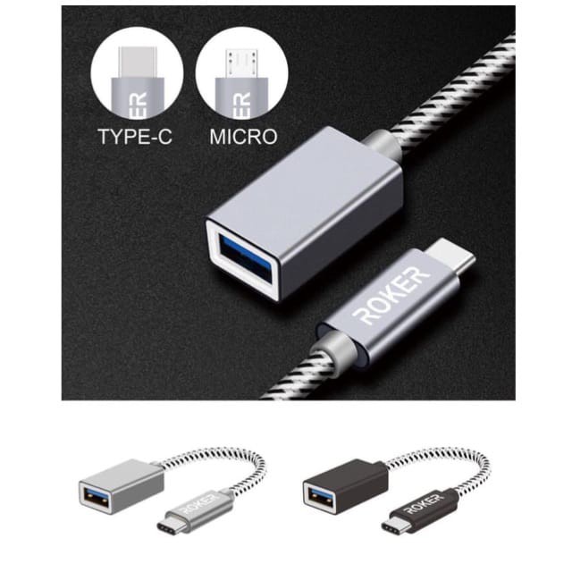 OTG KABEL Android ROKER CLOUD RK-TG5 OTG Cable Micro Male to USB Female OTG V8 15cm 480MBpS