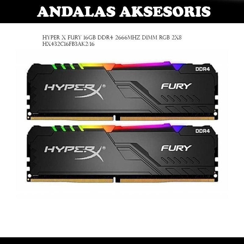 Memory RAM PC Gaming Kingston Hyper X  DDR4 RGB Paket 16GB 2x8GB