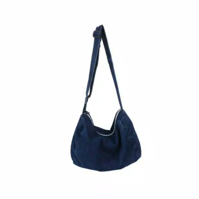 XL Sling Bag Tote Tas Wanita Pria Korea Jeans Selempang Besar Messenger Postman Kuliah Gym (6.5)