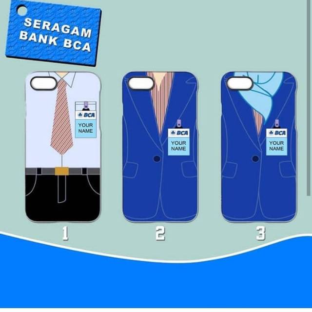 Custom case seragam bank BCA/VivoY65,OppoA57,XiaomiRedmi4A,GalaxyA5-2017,Iphone6S