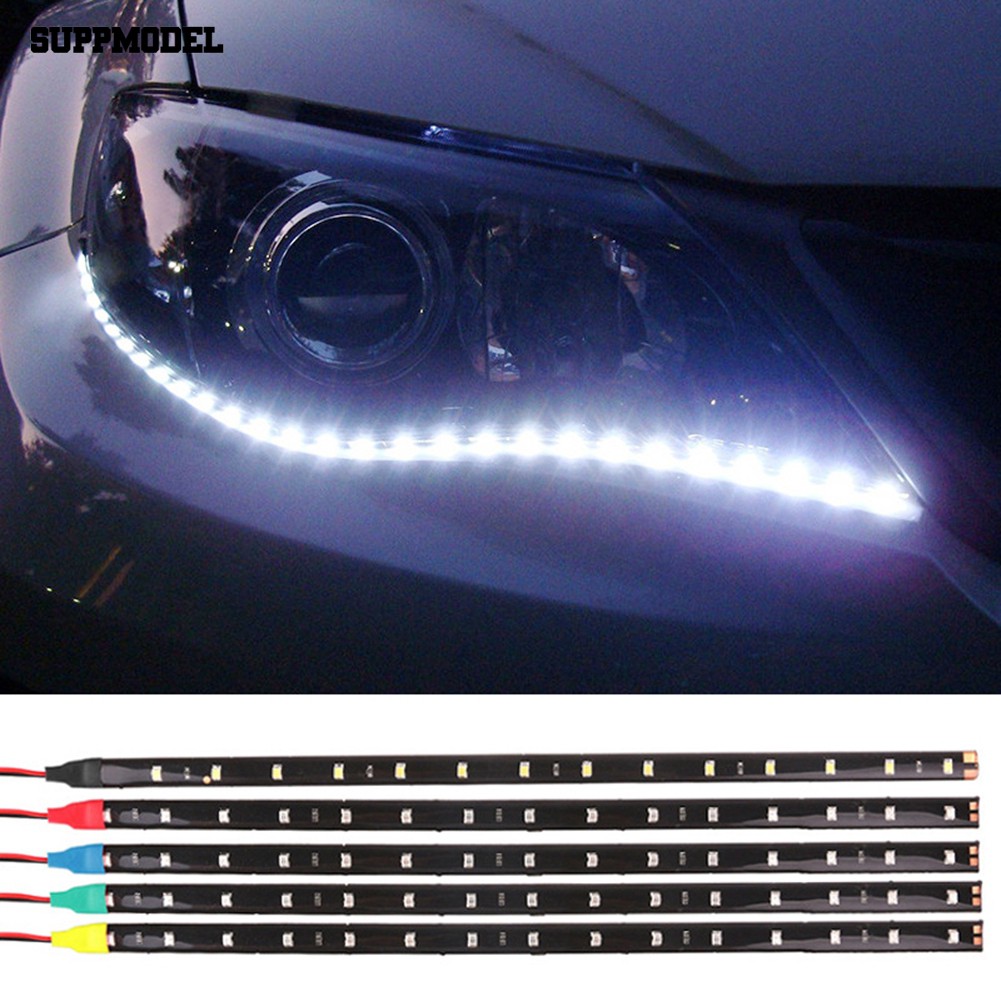 2Pcs Lampu LED Strip Fleksibel 60cm Fleksibel Anti Air untuk Mobil