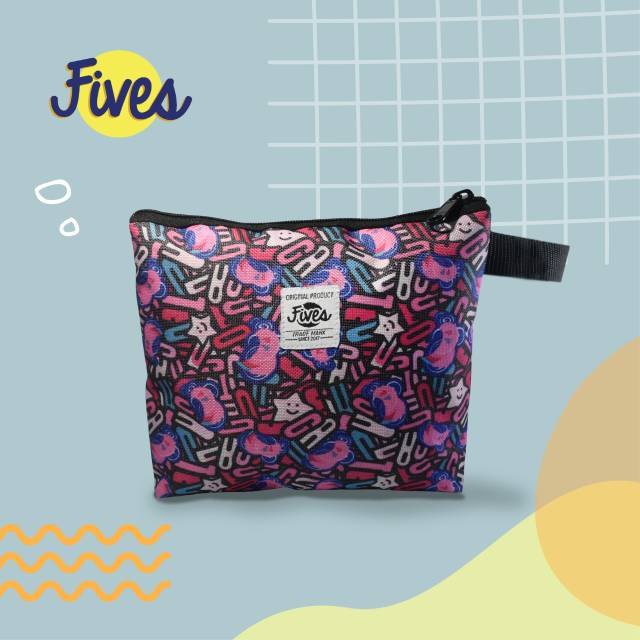 Fives - Pouch - Kanvas - Motif Bintang - Fives Pouch Kanvas Motif Bintang