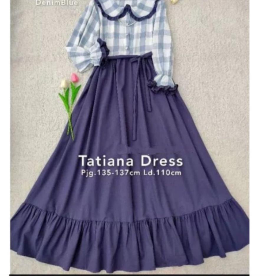 Siap Kirim Baju Gamis Muslim Dewasa / Tatiana Dress / Baju Wanita Korea / Dress Muslim Dewasa / Gami
