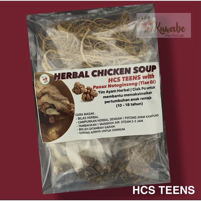 

HCS TEENS WITH PANAX NOTOGINSENG/TIAN QI (HERBAL CHICKEN SOUP untuk Remaja membantu memaksimalkan pertumbuhan badan)