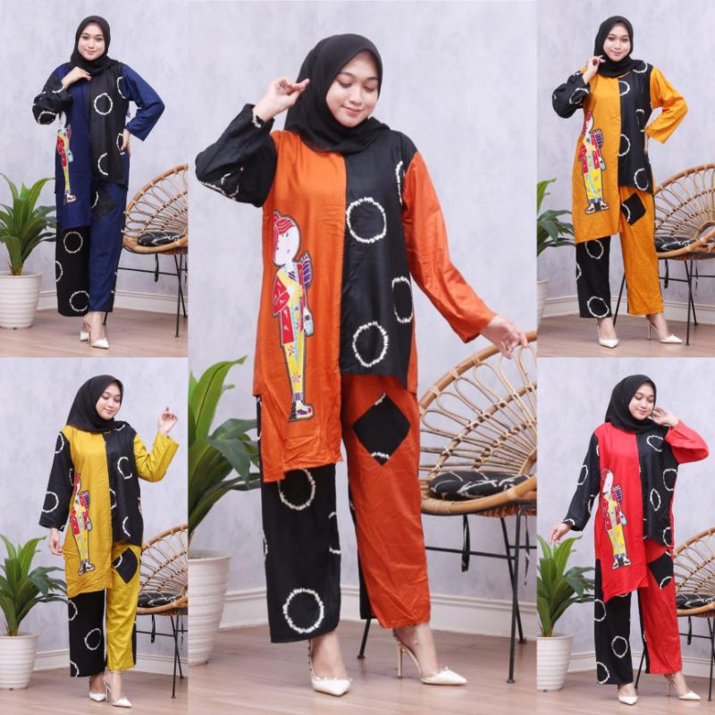 One Set Bu Tedjo Rayon Premium - NairaBatik