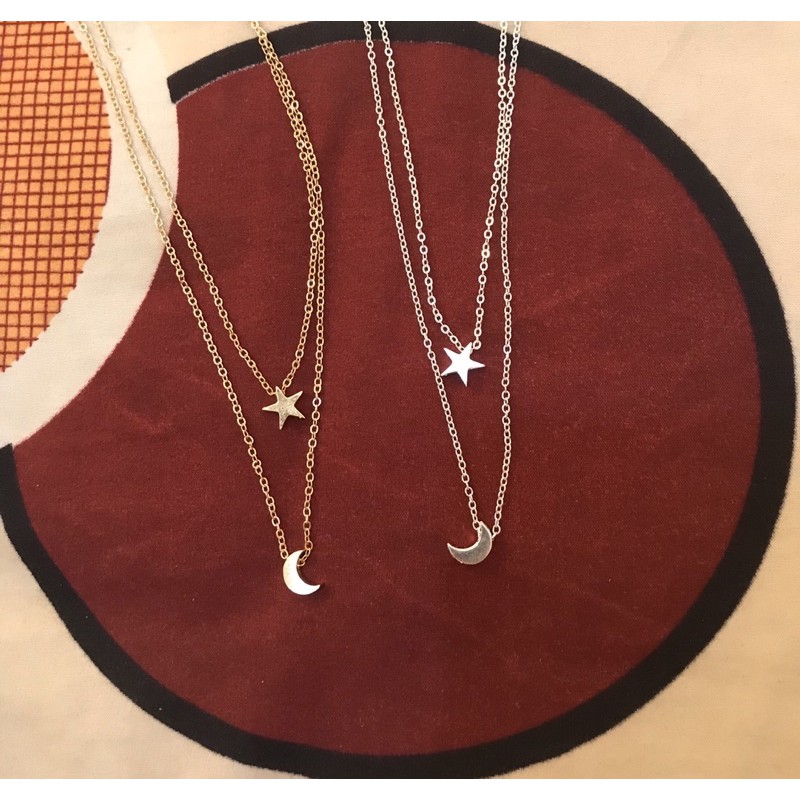 Kalung Liontin Bulan Bintang Simple