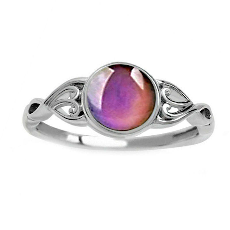 Women Fashion Simple Change Mood Ring / Smooth Fine Thin Emotion Feeling Changeable Ring /  Elegant Temperature Control Color Rings