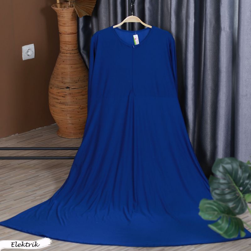 Baju Gamis Jersey Maxi Maxy Dress BIG Size Ukuran XL XXL XXXL 3XL 5XL LD120 LD140 SUPER JUMBO Polos 