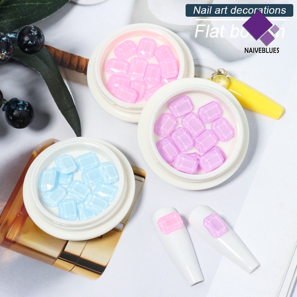 1 Kotak Ornamen Kuku Kristal Imitasi Tiga Dimensi Untuk Dekorasi Nail Art