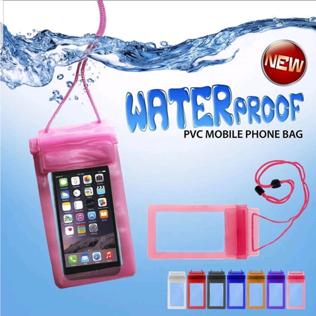 WATERPROOF HP SARUNG HP ANTI AIR PELINDUNG HENDPHONE UKURAN XL ANTI AIR PERLENGKAPAN BERENANG - BD