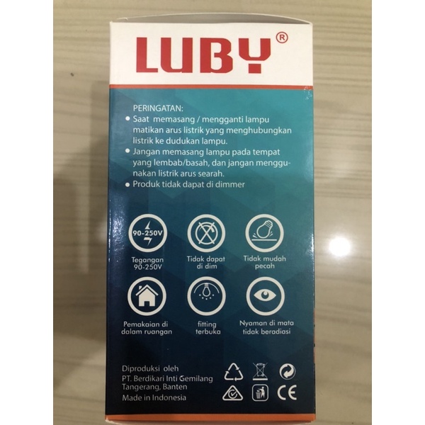 BOHLAM LED LUBY CLASSIC CAHAYA PUTIH PAKET 10 PCS 18 WATT